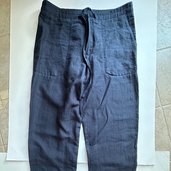 Richard James Savile Row Linen Drawstring Pants - Navy - Size 38R(NWT)